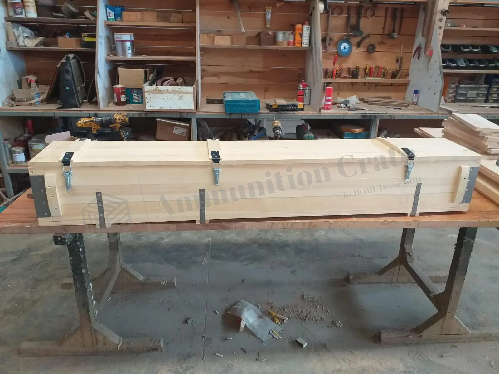 Wooden ammunition crate manufacturing process 04