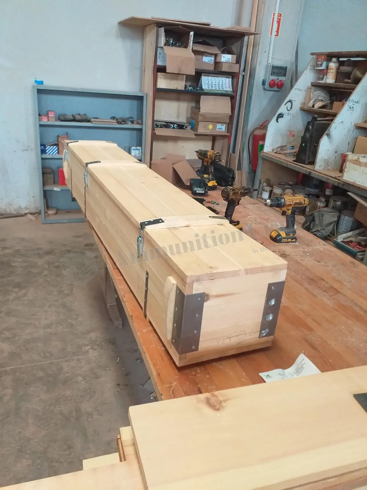 Wooden ammunition crate manufacturing process 08